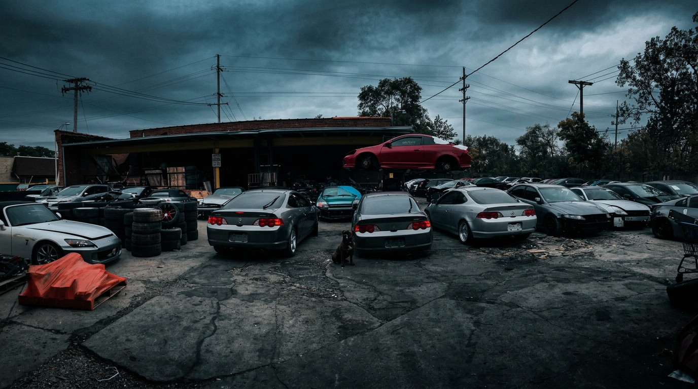 A-Solutions dismantling yard full of JDM cars