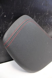 2011 NISSAN 370Z NISMO CONSOLE KNEE PAD TRIM COVER PAIR LEATHER RED STITCHES OEM