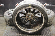 NISSAN GTR R35 FRONT & REAR RIM SET ALLOY WHEEL RIMS GREY OEM STAGGERED