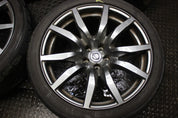 NISSAN GTR R35 FRONT & REAR RIM SET ALLOY WHEEL RIMS GREY OEM STAGGERED