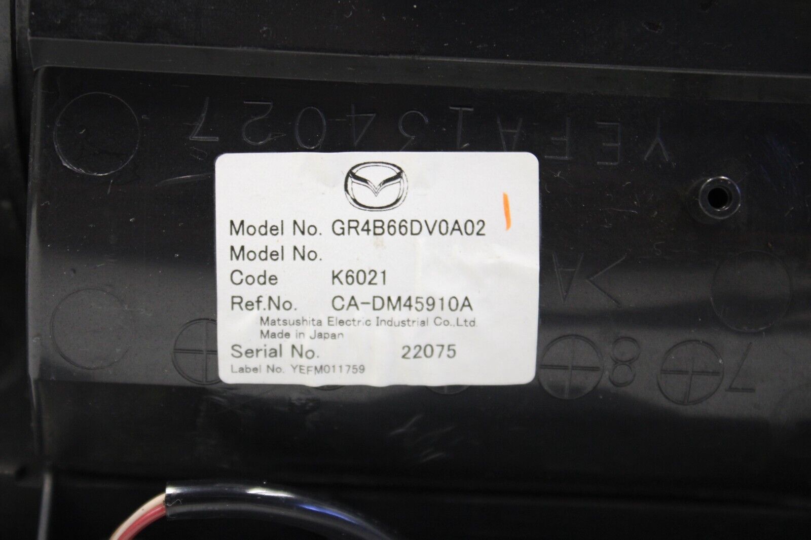 2006-2007 MAZDA SPEED 6 Navigation Information Display Screen OEM MS6