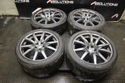 NISSAN GTR R35 FRONT & REAR RIM SET ALLOY WHEEL RIMS GREY OEM STAGGERED