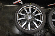 NISSAN GTR R35 FRONT & REAR RIM SET ALLOY WHEEL RIMS GREY OEM STAGGERED