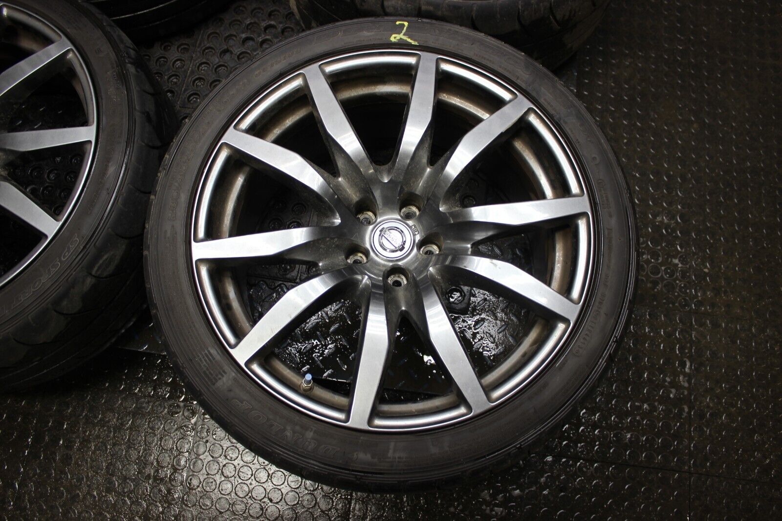 NISSAN GTR R35 FRONT & REAR RIM SET ALLOY WHEEL RIMS GREY OEM STAGGERED