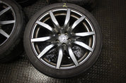 NISSAN GTR R35 FRONT & REAR RIM SET ALLOY WHEEL RIMS GREY OEM STAGGERED