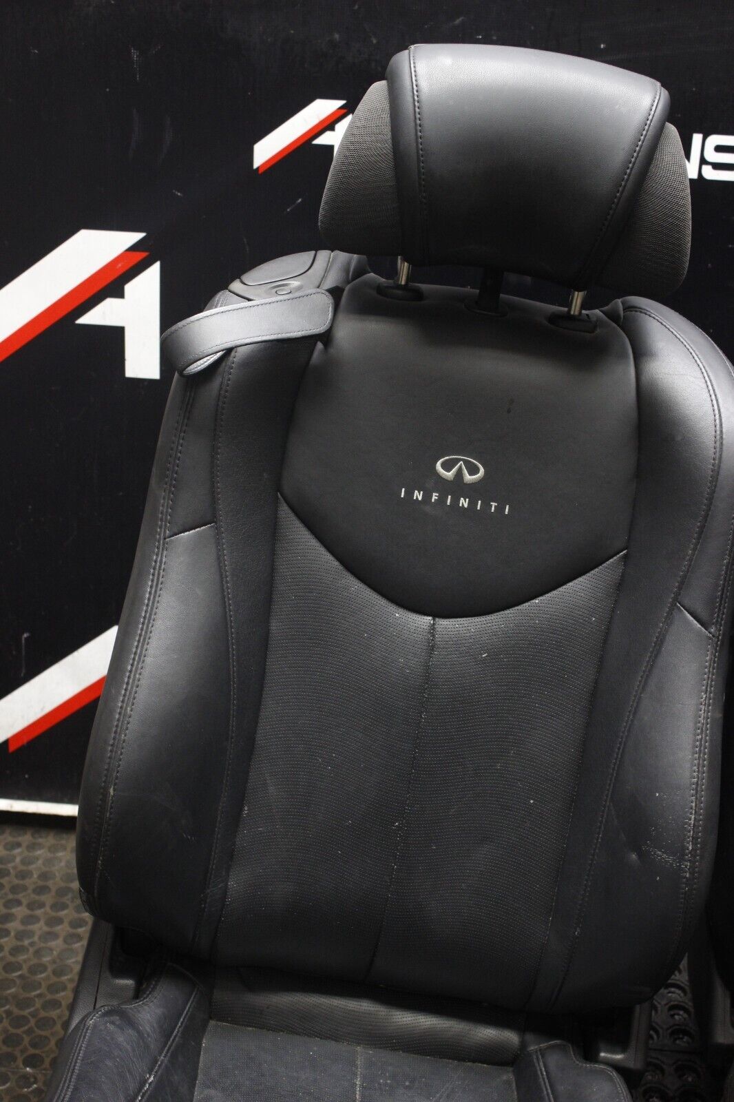 2009-2013 Infiniti G37 Convertible Seats Pair OEM Black Leather