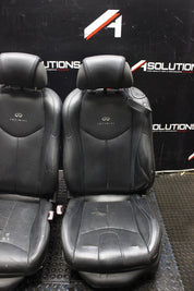 2009-2013 Infiniti G37 Convertible Seats Pair OEM Black Leather