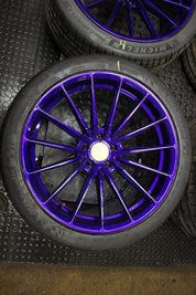 NISSAN GTR R35 GT-R SPEC MRR GF6 RIMS SET WHEEL RIMS STAGGERED 5X114.3 Michelin