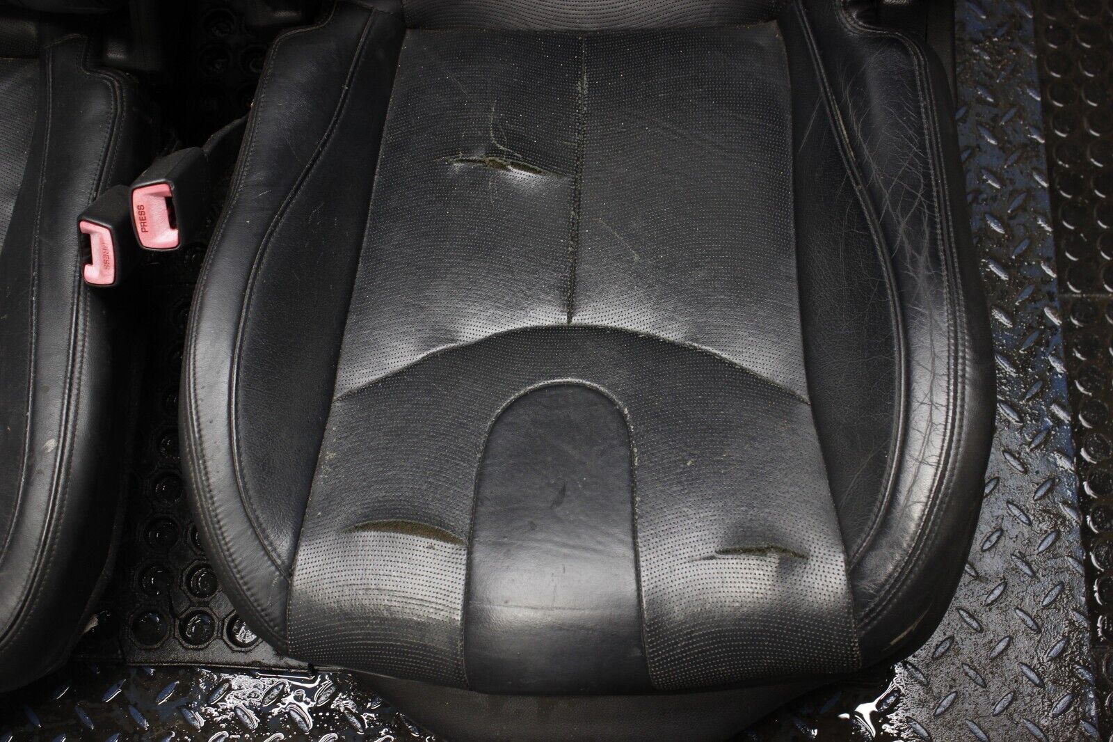 2009-2013 Infiniti G37 Convertible Seats Pair OEM Black Leather