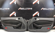 2011 NISSAN 370Z NISMO OEM DOOR PANELS SET TRIM PANEL BLACK W/ RED STITCHING