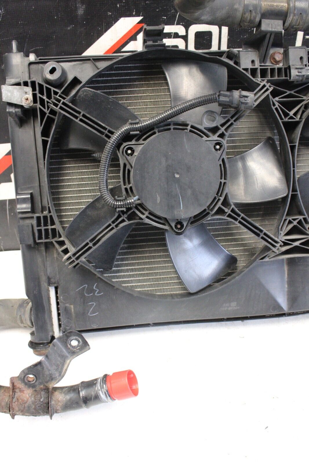 08 - 15 Mitsubishi Lancer Evo X MR Ralliart Radiator Condensor Fan Assembly OEM