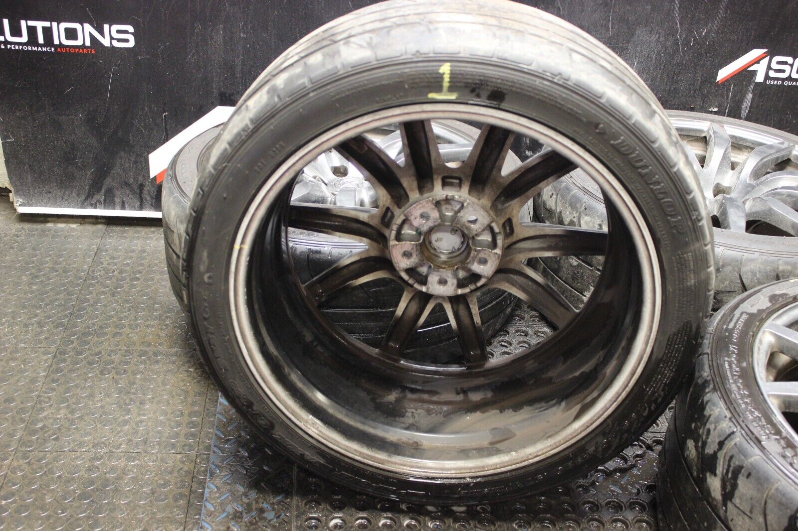 NISSAN GTR R35 FRONT & REAR RIM SET ALLOY WHEEL RIMS GREY OEM STAGGERED